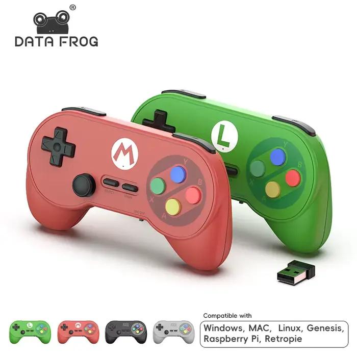 Manette de jeu sans fil rétro Data Frog PC07 avec double récepteur