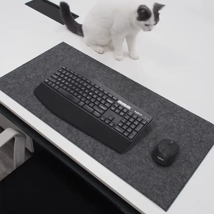 Tapis de souris en feutre de laine de grande taille