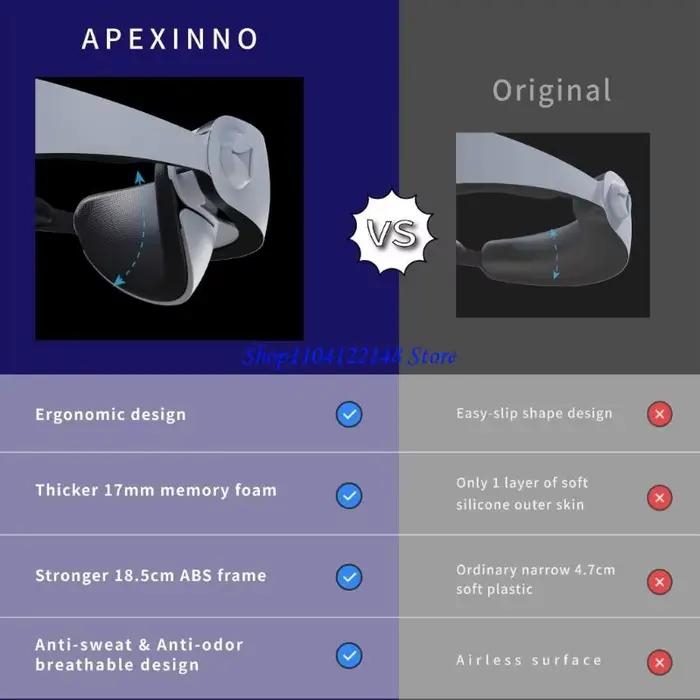 Coussinet arrière sangle tête confortable amélioré P9FA pour une répartition optimisée du poids VR2 ajustement