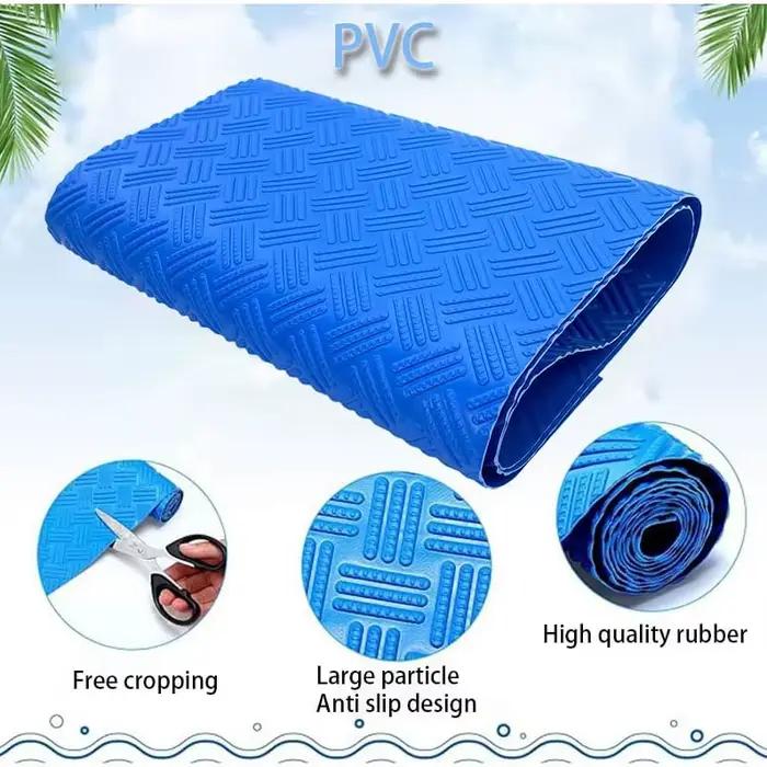 Tapis d'échelle de piscine, coussinet de marche de piscine antidérapant de protection avec Texture, pour piscines hors sol, marches d'escalier