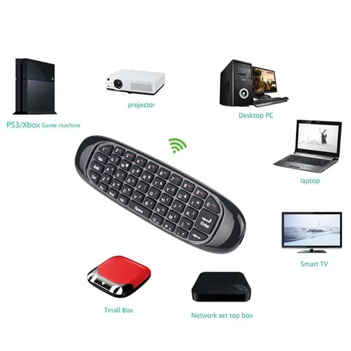 C120 rétro-éclairage Air Mouse 2.4G RF sans fil Mini clavier Gyroscope intelligent