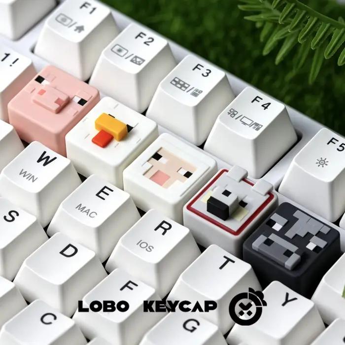Clavier mécanique personnalisé de style pixel carré