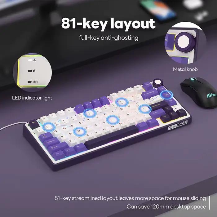Clavier gamer filaire RK R75 Royal Kludge Gasket