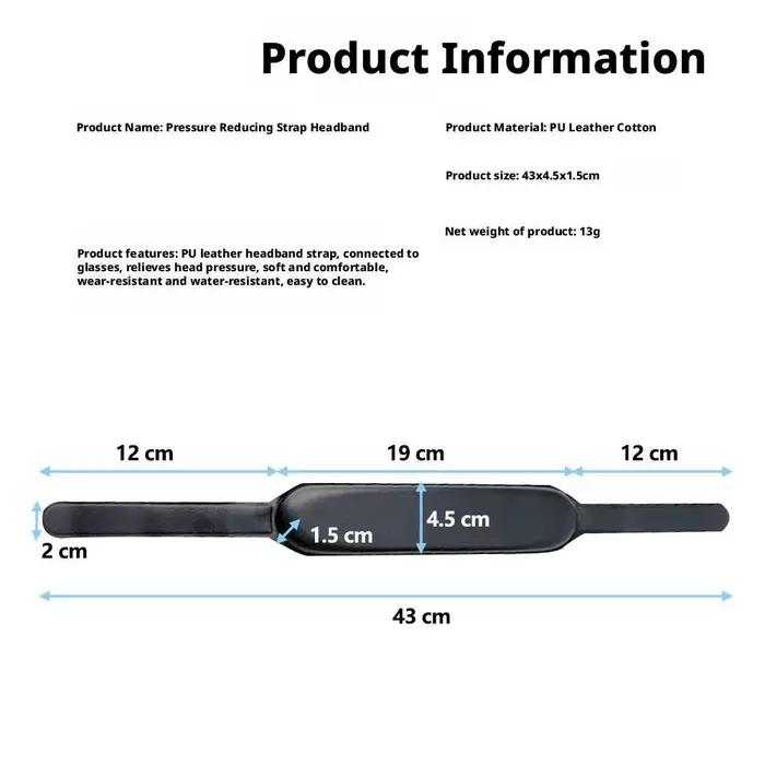 Sangle de tête confortable et réglable pour lunettes DJI N3, sangle de tête pour lunettes DJI, coussin en cuir PU pour soulager la pression