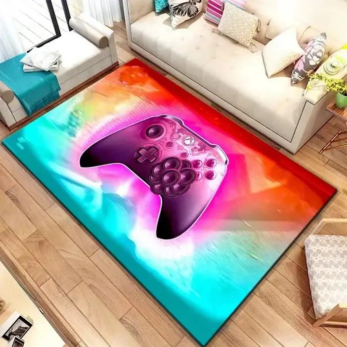 Tapis Esports de jeu noir pour contrôleur et design Pixel