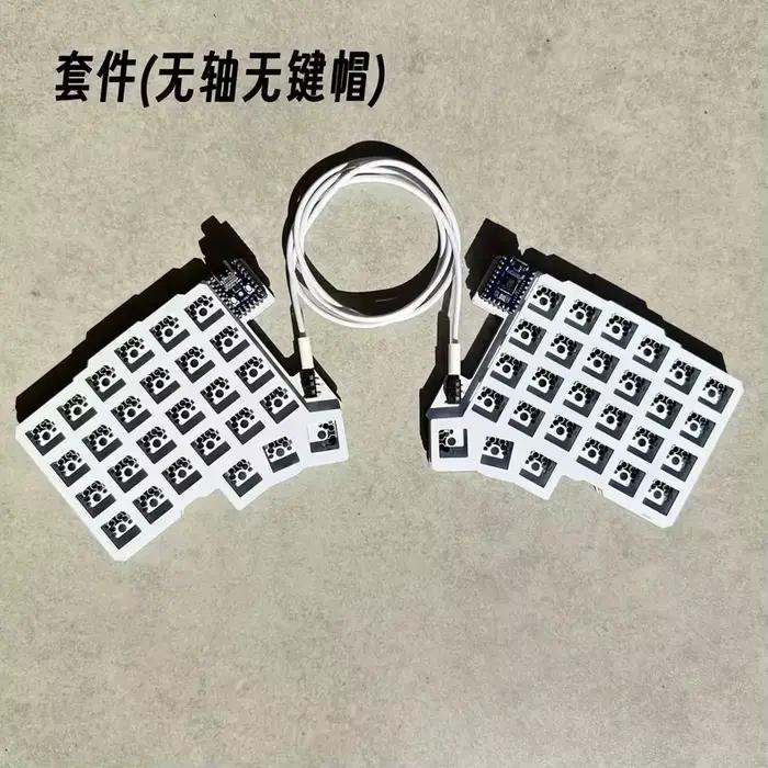 Clavier Mécanique Divisé Ergonomique Échangeable à Chaud QMK VIAL Programmable RP2040 Zéro pour PC Jeu Clavier Personnalisé Cadeau Darmoshark Blanc Bleu Rouge Gris Noir