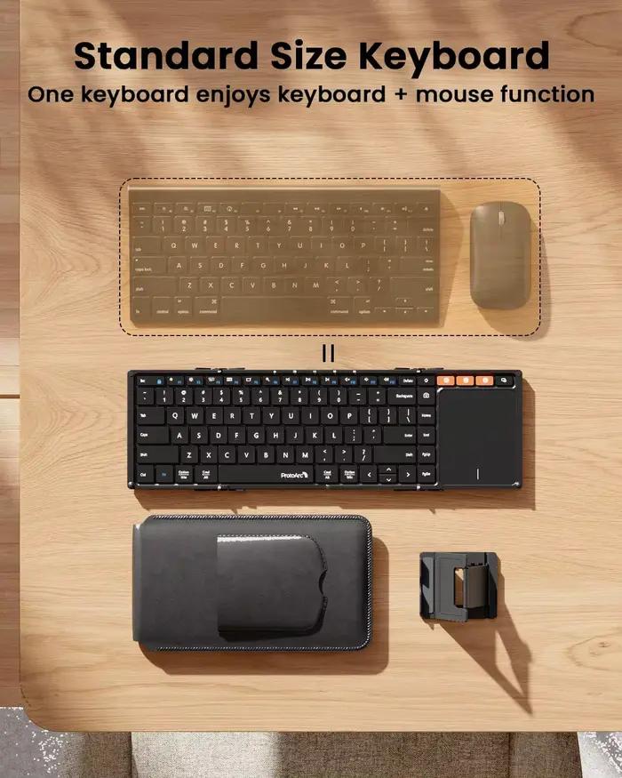 XK01 TP clavier pliable avec pavé tactile claviers de voyage Bluetooth pliants pour iPad iPhone ordinateur portable