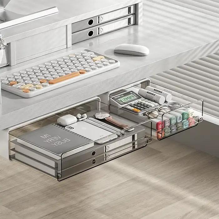 MELStorage-Boîte de Rangement Auto-Adhésive Cachée Sous Table