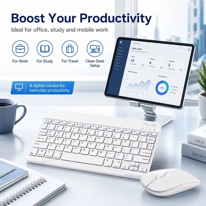 Nouveau clavier Bluetooth sans fil portable sans pavé tactile