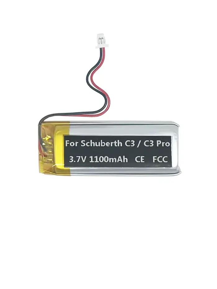 Batterie de remplacement originale 1100mAh BAT00002 BAT00004 WW452050-2P pour casque Schuberth C3 Pro C3Pro