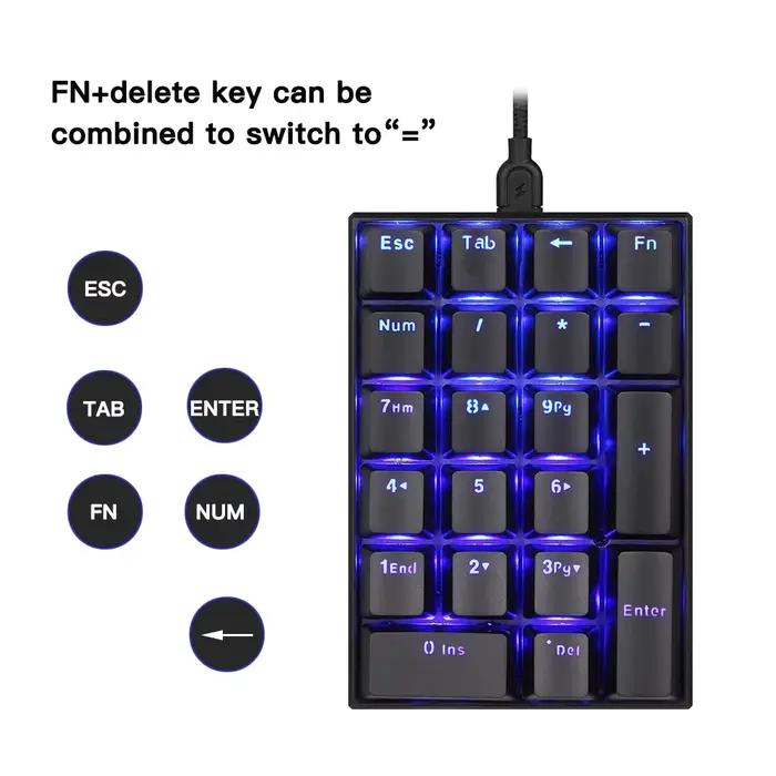 K23 clavier numérique 21 touches USB filaire pavé