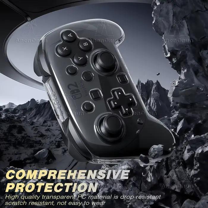 Étui de Protection Transparent pour Contrôleur Switch 2 Pro, Matériau PC Anti-Rayures, Design Ergonomique, Couleur Rouge, Confort de Jeu Amélioré Occasions Spéciales