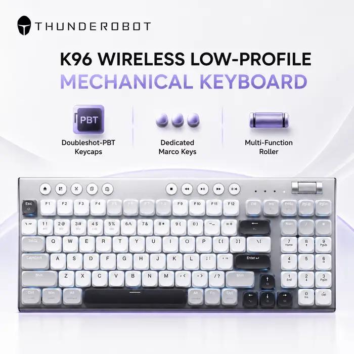 THUNDEROBOT K96 clavier mécanique sans fil