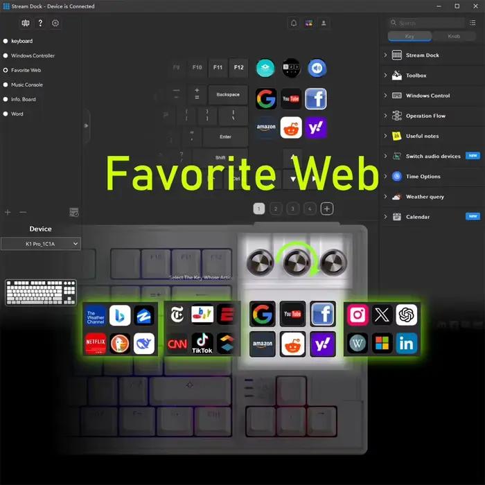 NOUVEAU! Clavier mécanique visuel AI Mirabox K1 PRO