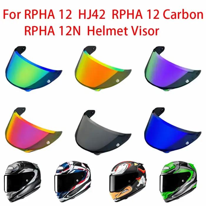Rpha12 N Visière de casque pour HJC RPHA 12 RPHA 12 carbone HJ42 bouclier facial Visière Moto Anti-buée crème solaire remplacement haute clarté