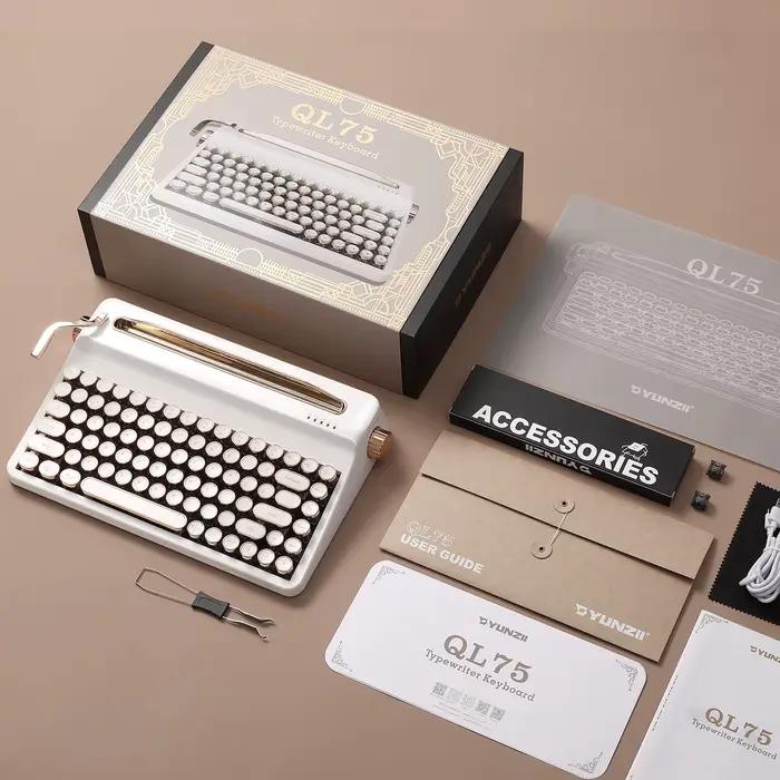 YUNZII QL75 clavier mécanique sans fil blanc