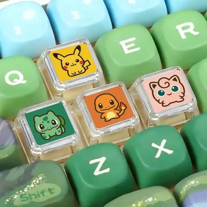 Capuchons de touches mécaniques Pokémon Cross Axis avec personnalisation lumineuse