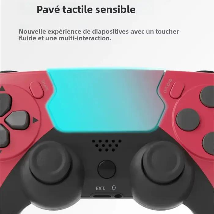 Manette de jeu sans fil avec gyroscope à six axes pour PS4, PS3 et PC - vibration double - design élégant - couleur personnalisable - pour joueurs passionnés et amateurs