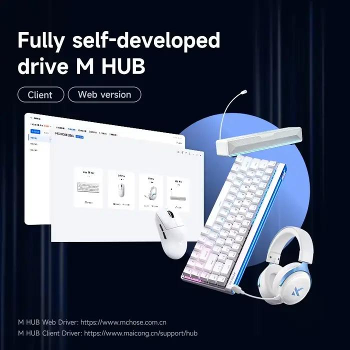 Clavier mécanique MCHOSE Ace 68 Air avec connexion par câble de jeu personnalisée RT