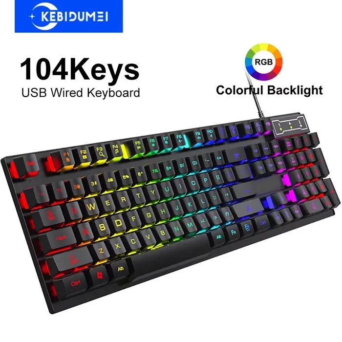 104 touches clavier filaire rvb