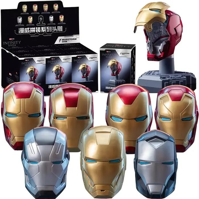 MORSTORM Tony Stark Iron Man casque MK7 MK15 MK46 MK85 MK42 MK21 MK 16 figurine Anime modèle assemblage jouets boîte aveugle cadeau de noël