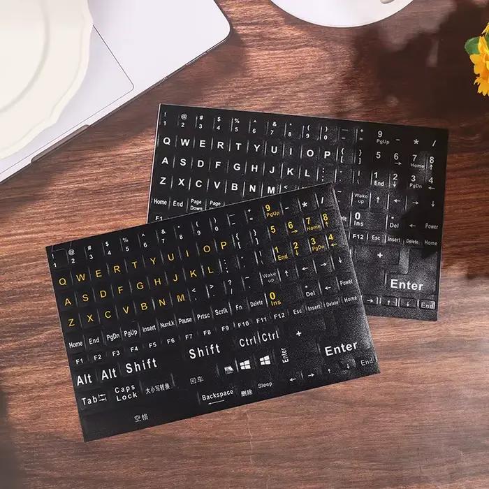 Anglais 120 touches mat Standard étanche clavier autocollants lettre Alphabet