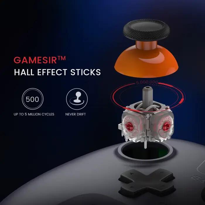Manette de jeu GameSir Nova Lite sans fil pour Switch PC iOS Android joysticks effets Hall précision gaming polyvalence multijoueurs