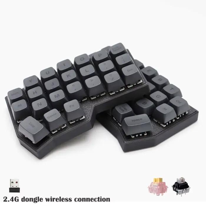 CORNE V4 2.4G sans fil MX clavier mécanique échangeable à chaud fendu ergonomique 46 touches disposition Support VIAL