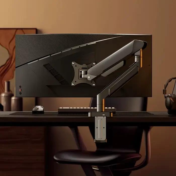 Support de montage pour moniteur acier laminé réglable inclinaison rotation capacité charge 2kg-10kg adapté écrans 13-24 pouces installation pince bureau