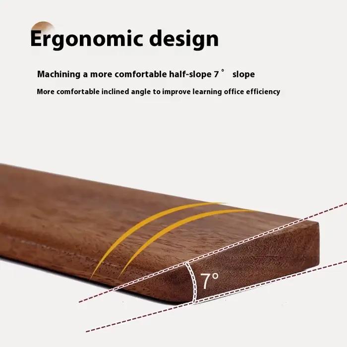 Nouveau repose-poignets ergonomique en bois de noyer pour clavier mécanique