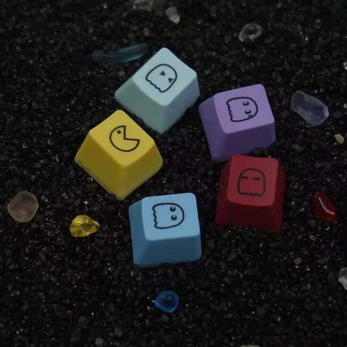 NPKC 5 pièces mignon émoticônes Keycaps OEM/DSA supplémentaire Keycap PBT touches pour clavier mécanique personnalisé bricolage jeu clé capuchon