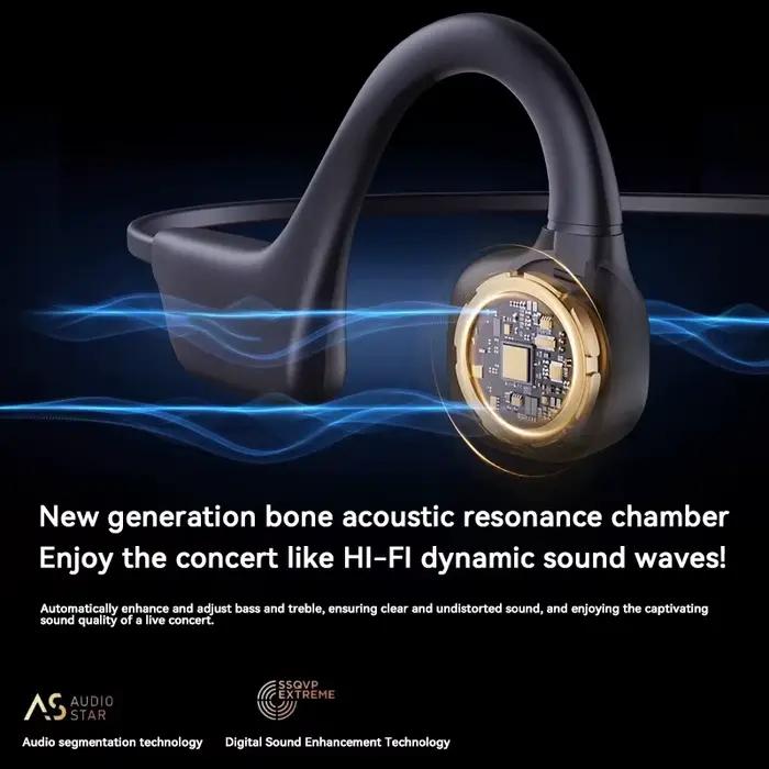 Écouteurs à Conduction Osseuse Étanche IPX8 MP3 32 Go Bluetooth 5.4 Sans Fil avec Micro pour Natation Sport Fitness Nouveauté 2026