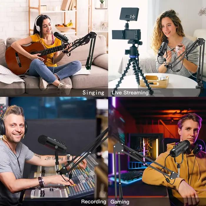Haomuren-Kit de microphone professionnel à condensateur cardioïde