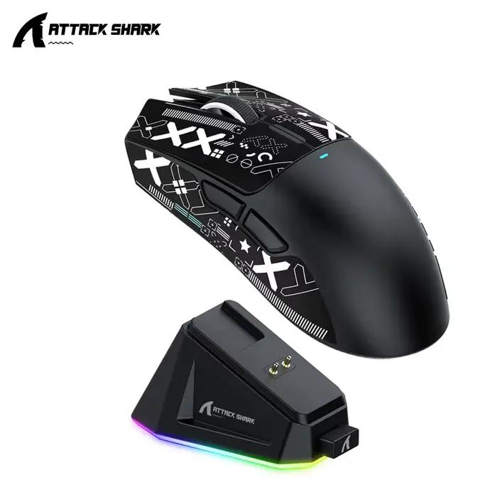 Souris de jeu X11 Attack Shark Bluetooth sans fil avec chargeur magnétique RGB pour joueurs professionnels et amateurs occasions de jeu intensives
