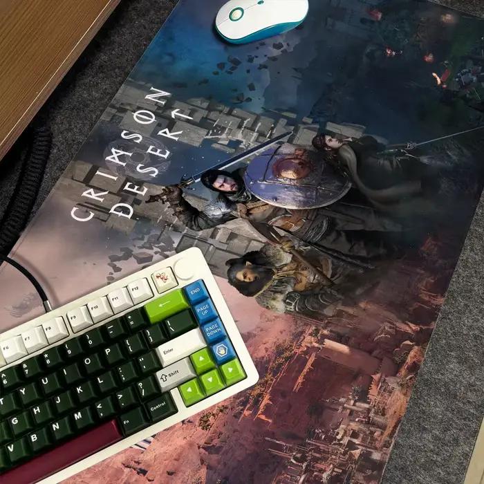 Jeu c-cramois désert tapis de souris Xxl ordinateur grande taille antidérapant Gamer clavier 90x40 cm Art Design HD