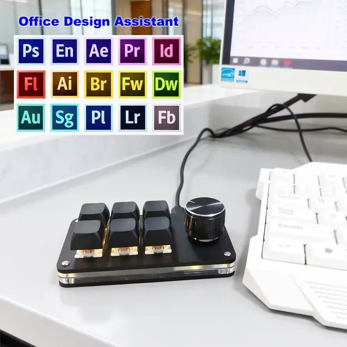 Clavier multimédia 6 touches + bouton unique