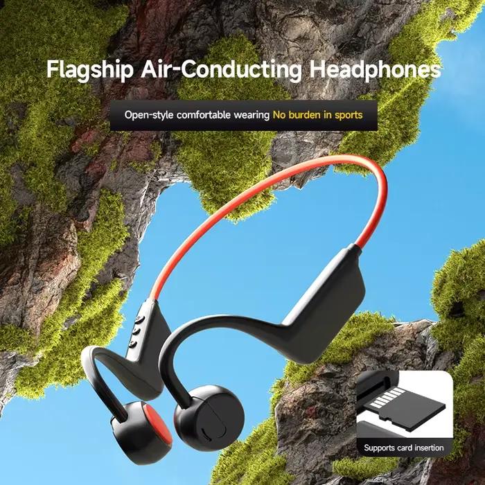 Écouteurs à Conduction Osseuse IPX8 Bluetooth 5.4 Étanche Sans Fil avec Micro pour la Natation
