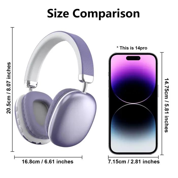 Casque Bluetooth sans fil supra-auriculaire HiFi pour musique et jeux