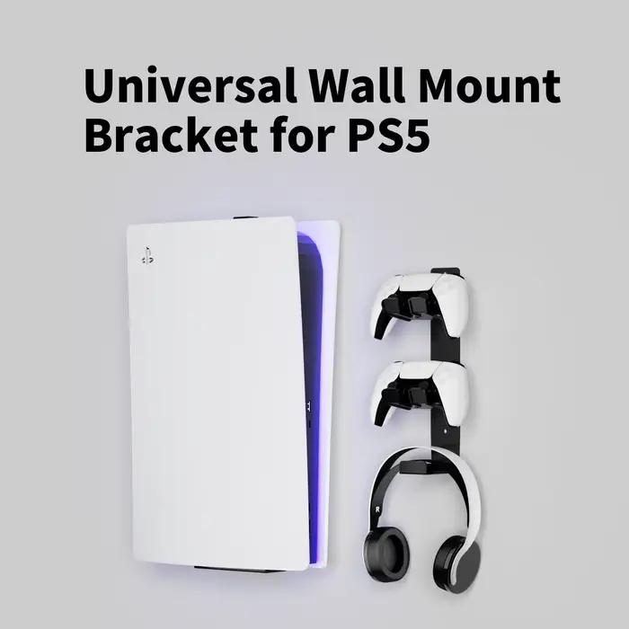 Support mural PS5, avec 2 supports de contrôleur et support de casque