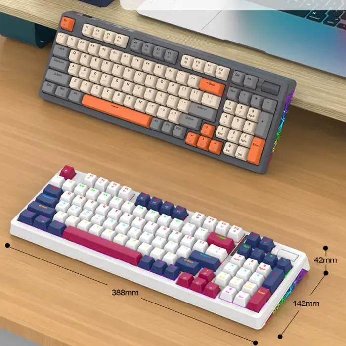 Clavier mécanique sans fil français 96 touches