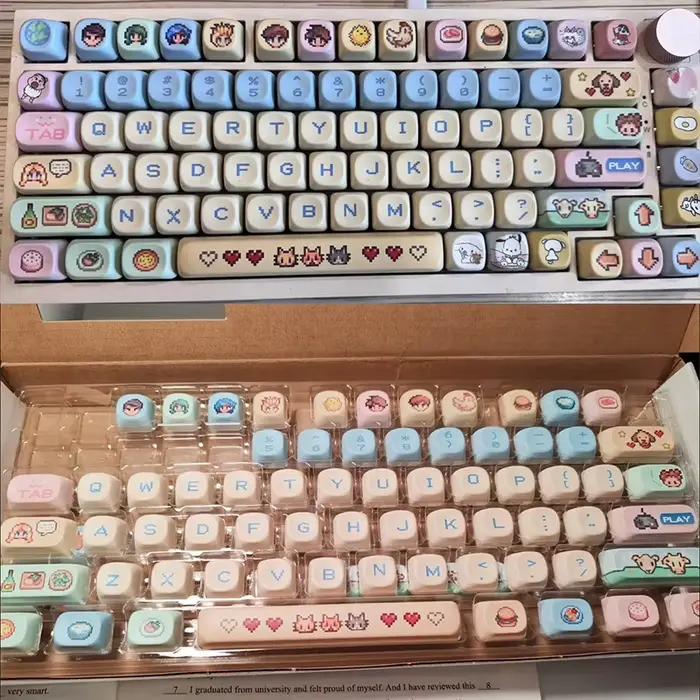Stardew Valley 78 Keycaps Pixel Cat
