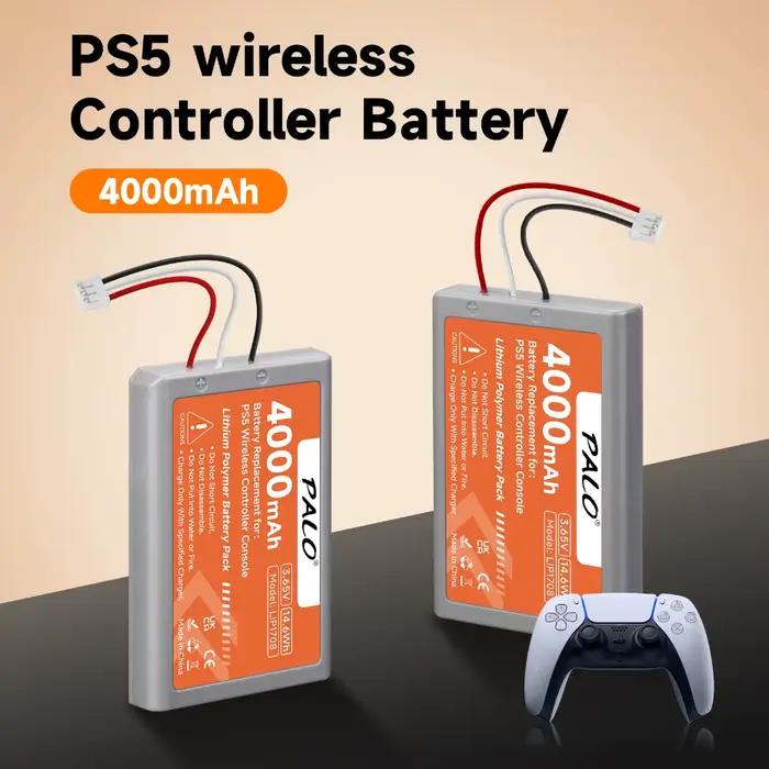 Batterie 4000mAh pour manette PS5 compatible avec Sony LIP1708 pour PlayStation 5 DualSense CFI-ZCT1J CFI-ZCT1W occasion gaming intensif recharge portable