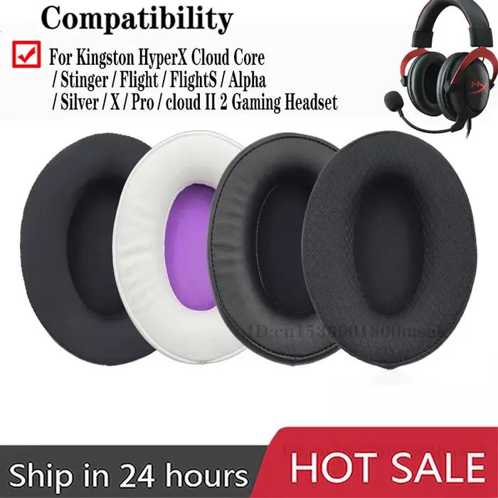 Coussinets d'oreille pour casque de jeu HyperX Cloud Core / Stinger / FlightS / Alpha / Silver / X / Pro