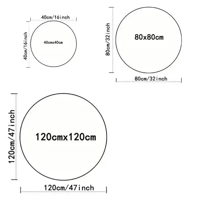 Tapis rond tissé à motif géométrique