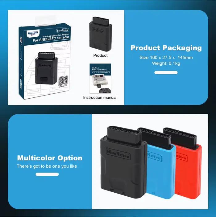 Adaptateur de contrôleur sans fil RetroScaler Blueretro