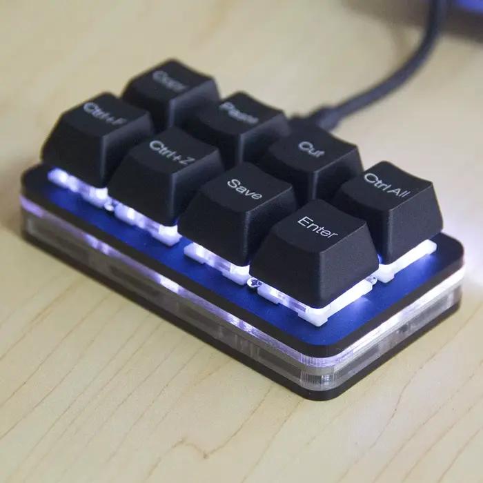 Clavier Excel New 8key Noir et Blanc Officiel avec Rétroéclairage RGB