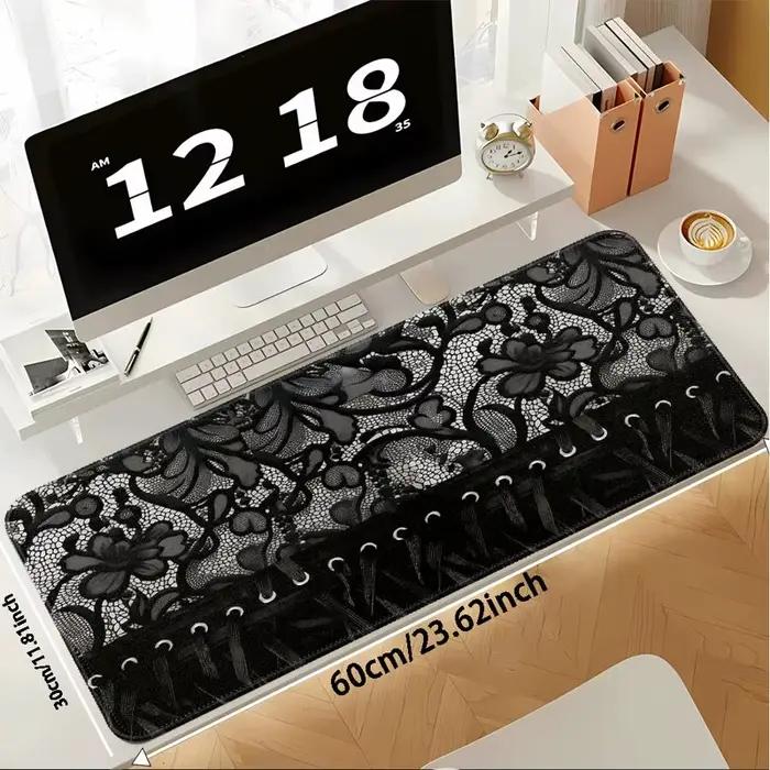 Tapis de souris en dentelle à fleurs