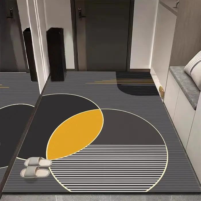 VIKAMA – tapis de sol de cuisine en velours, antidérapant, absorbant l'eau, résistant à l'huile, séchage rapide, salle de bain et toilettes, décoration de maison en cristal