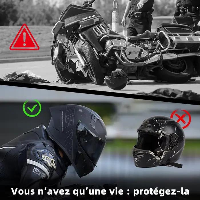 Casque de moto intégral pour hommes et femmes, certifié ECE européen, homologué DOT