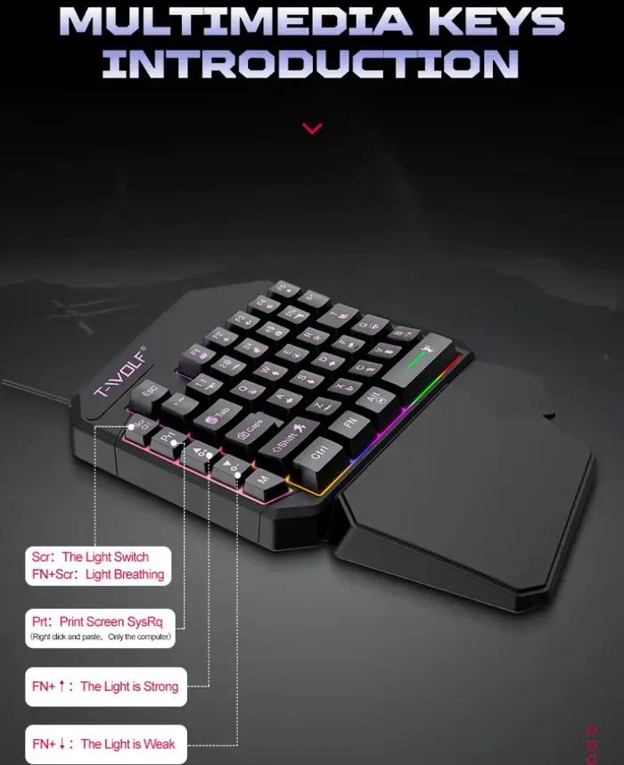 Kit de jeu mobile, clavier et souris